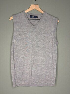 J.Crew Gray 100% Merino Wool Sweater Vest Men's XL